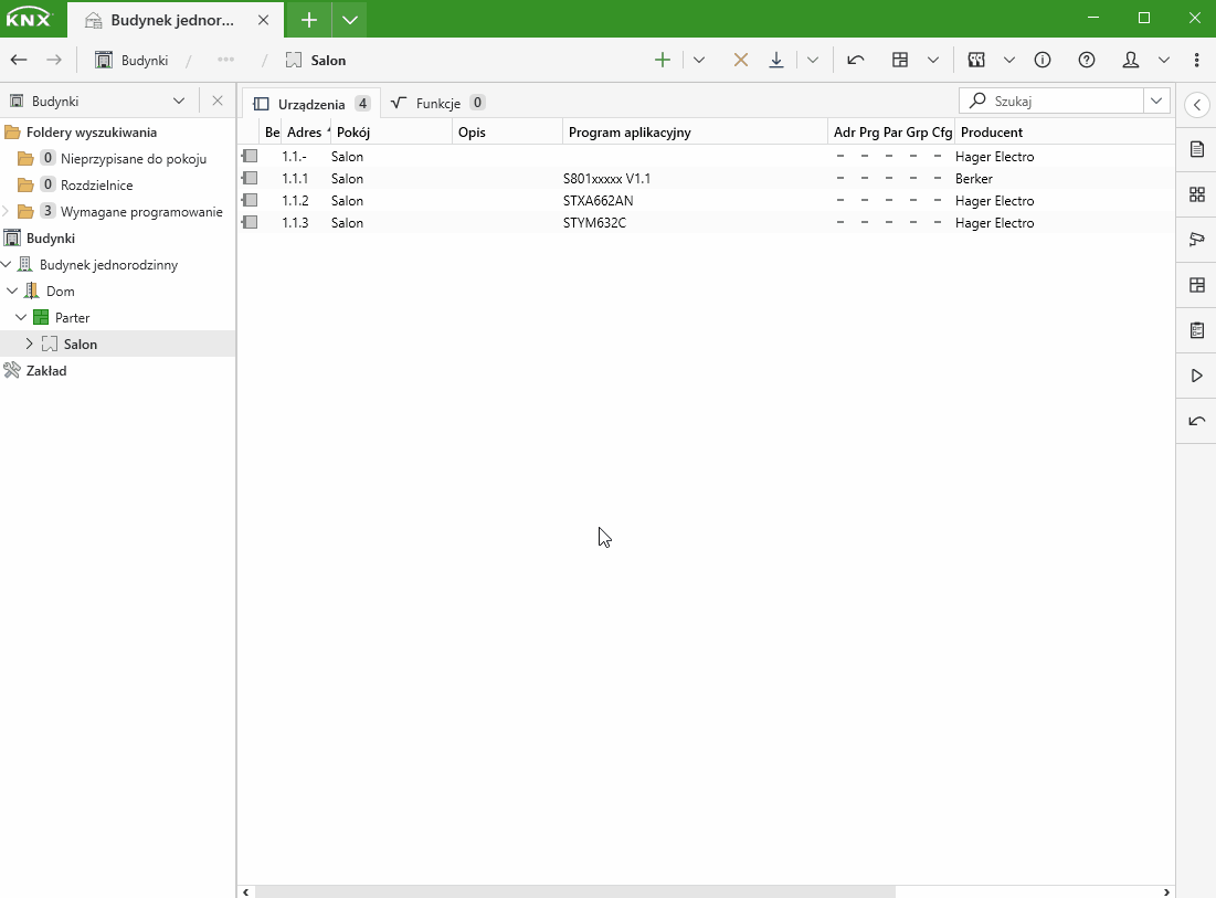 Dodawanie urządzeń - aktor ogrzewania